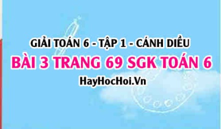 Giải bài 3 trang 69 Toán 6 Tập 1 SGK Cánh Diều